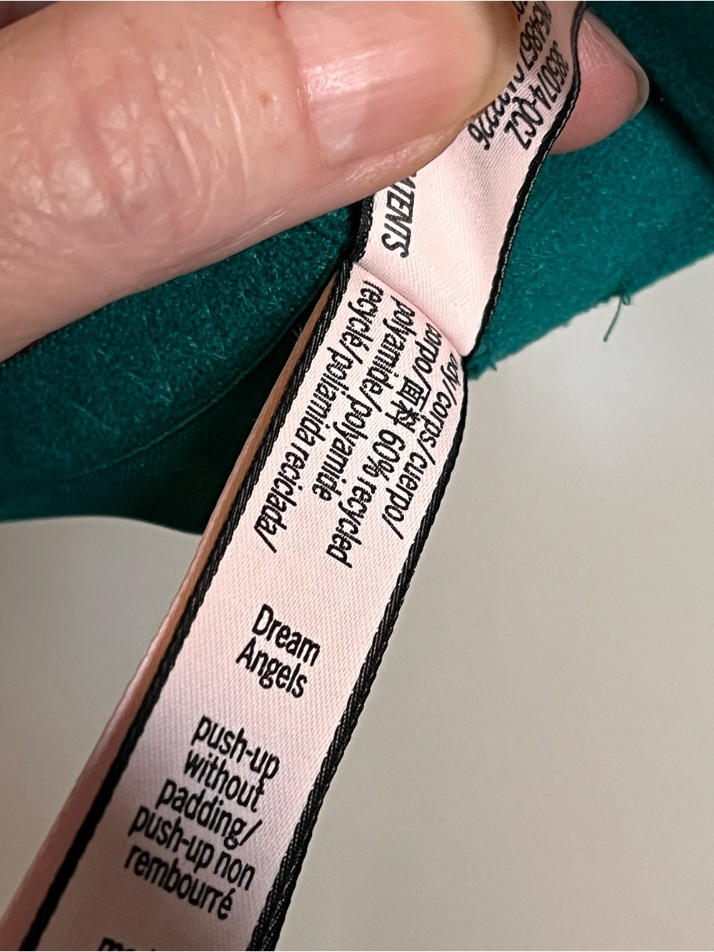VICTORIA’S SECRET Dream Angels Teal Green Lace Unlined Bra 32DDD F70 - Picture 5 of 5